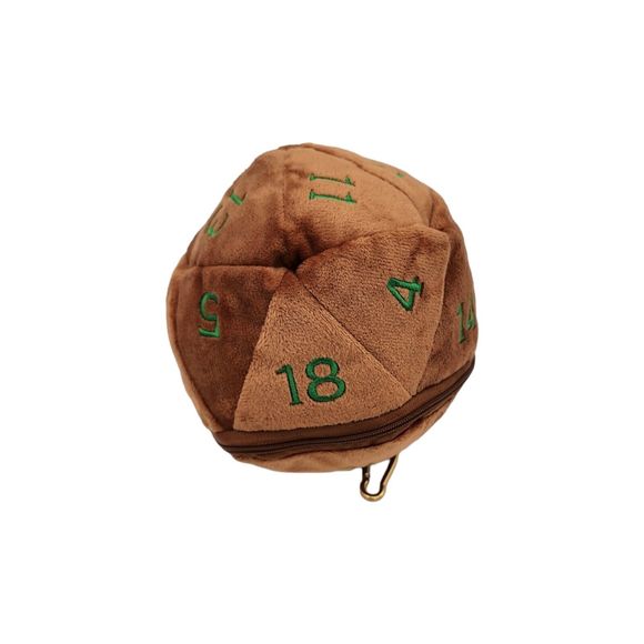 Ultra Pro Brown & Green D&D Zippered Plush Dice Bag For Dungeons and Dragons - Picture 7 of 8